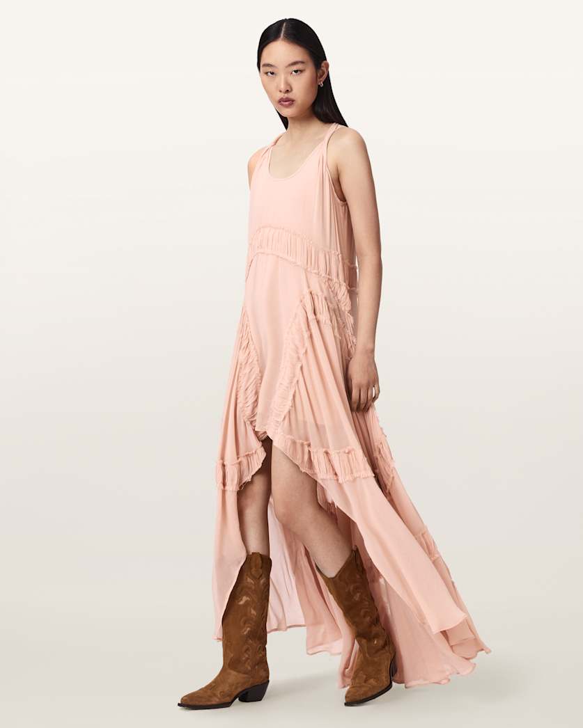 Dorina Sleeveless Ruched Maxi Dress