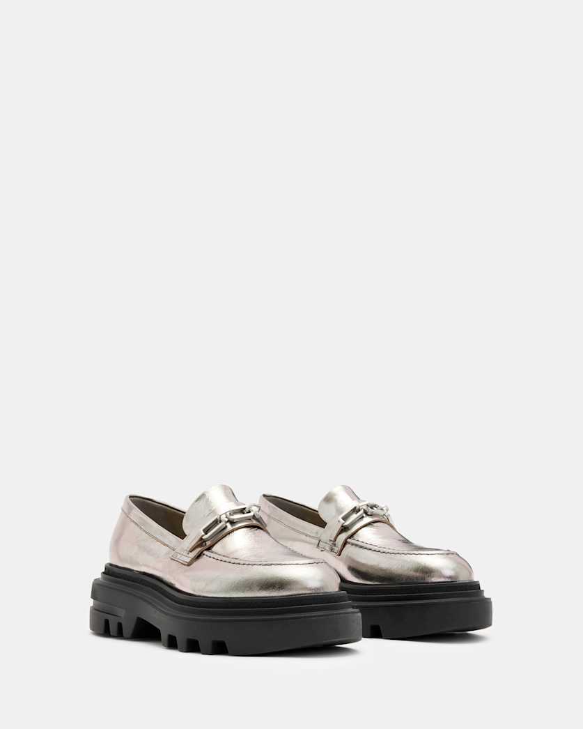 Alexia Chain Chunky Leather Loafers