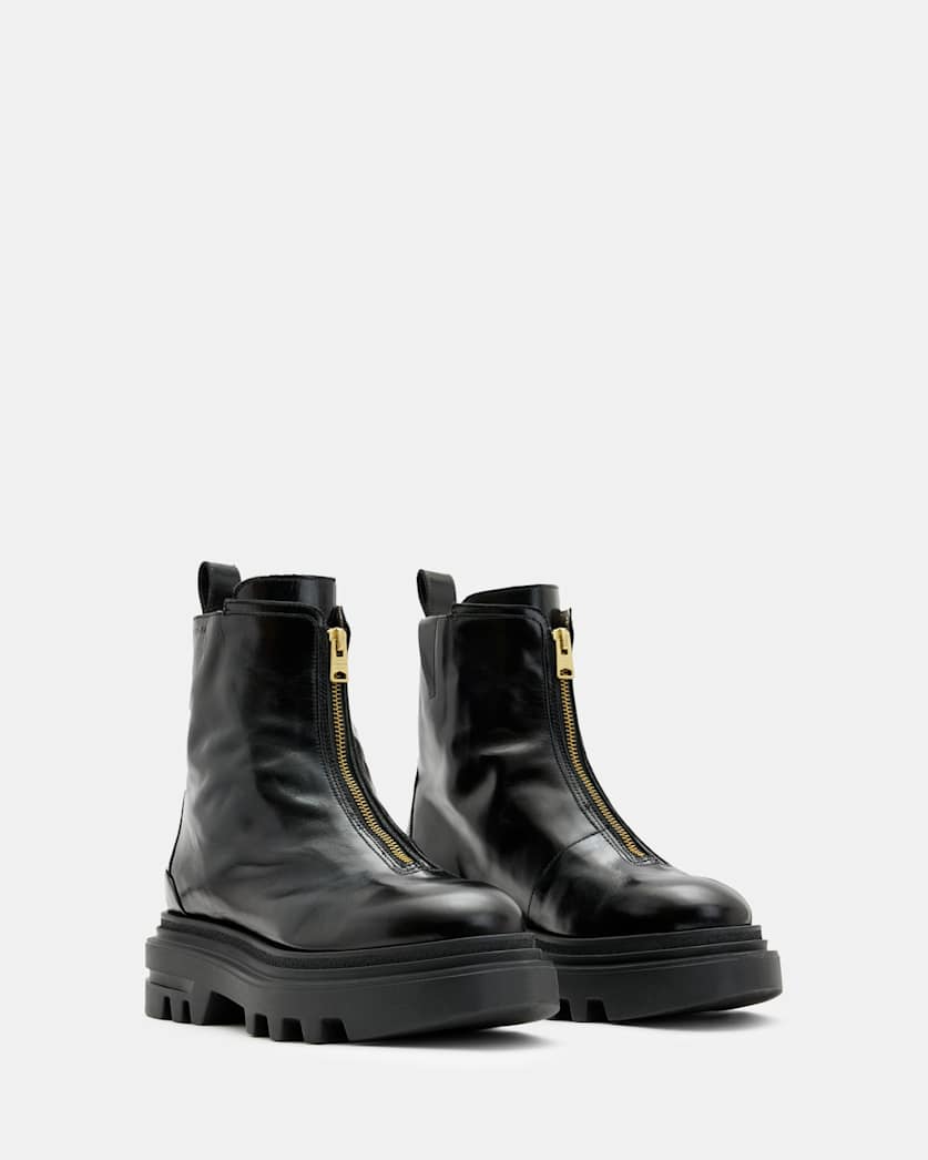 Othello Zip Leather Boots