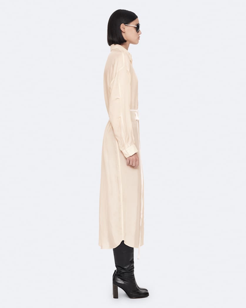 Yurra cupro tied shirt dress