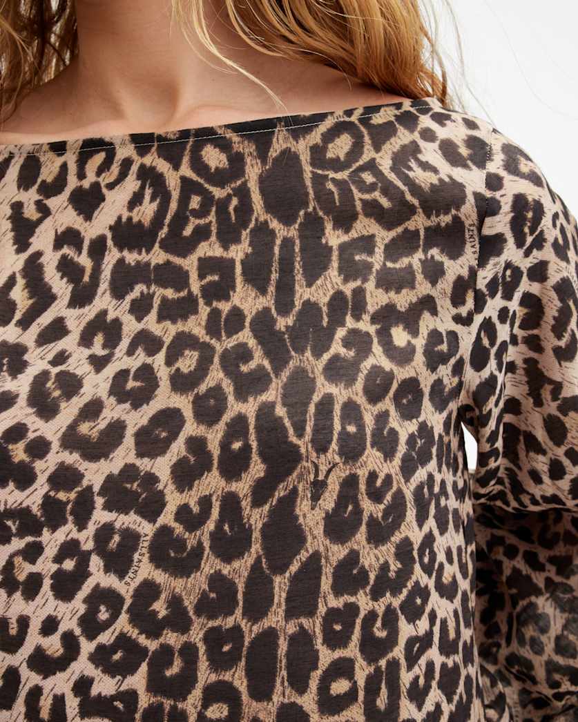 Jane Leopard Print Maxi Cover Up Dress