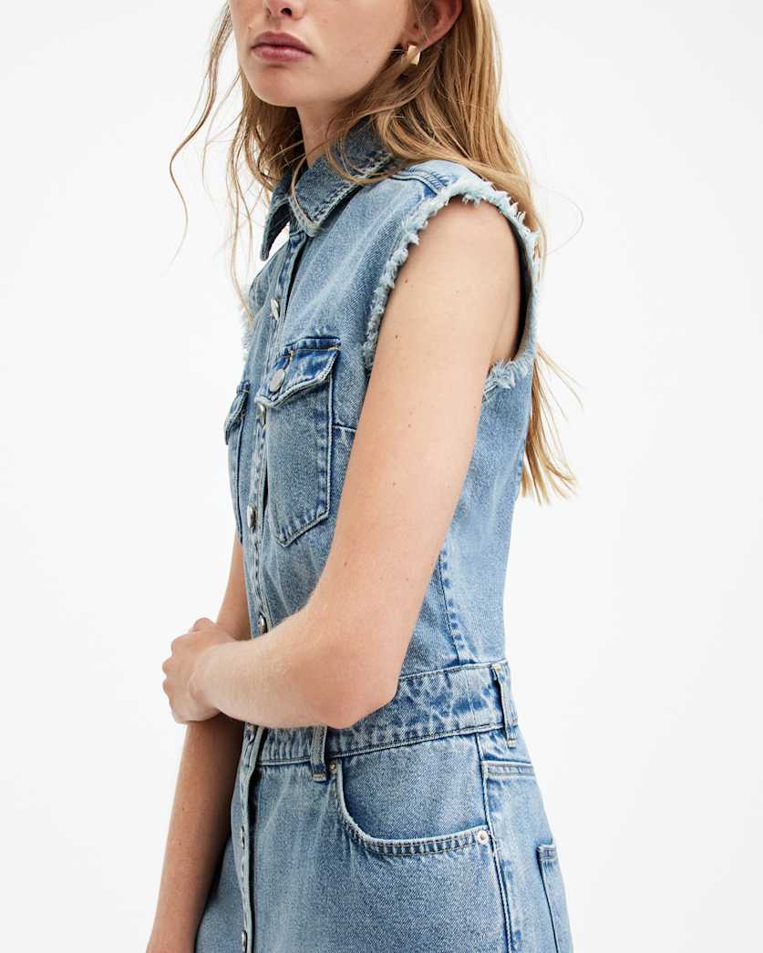 Blair Sleeveless Denim Maxi Dress