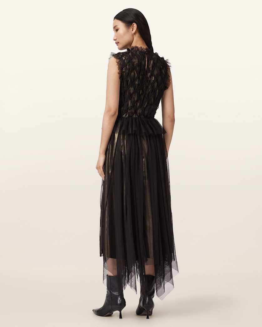 Lola Metallic Midi Dress