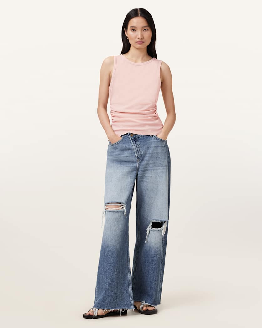 Katarina Boat Neck Slim Fit Tank Top