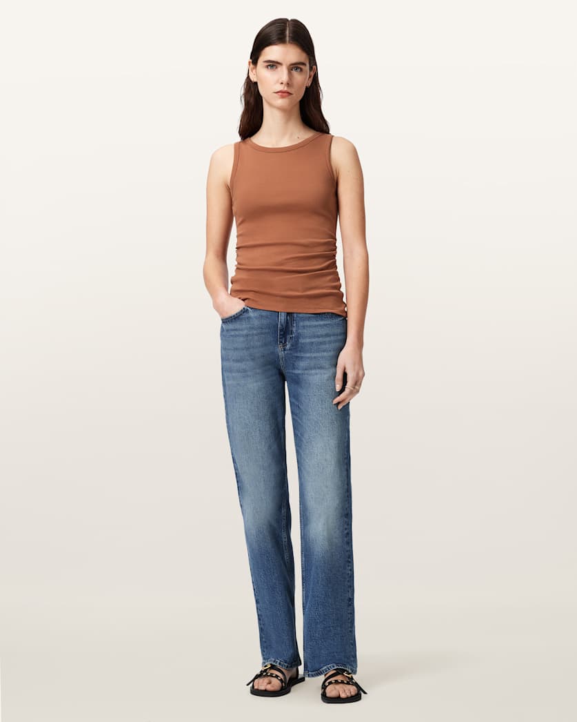 Katarina Boat Neck Slim Fit Tank Top