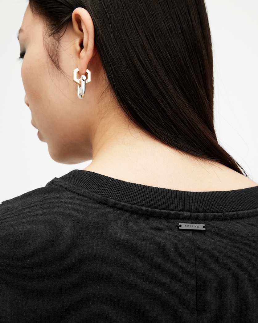 Onyx Twisted Asymmetric T-Shirt