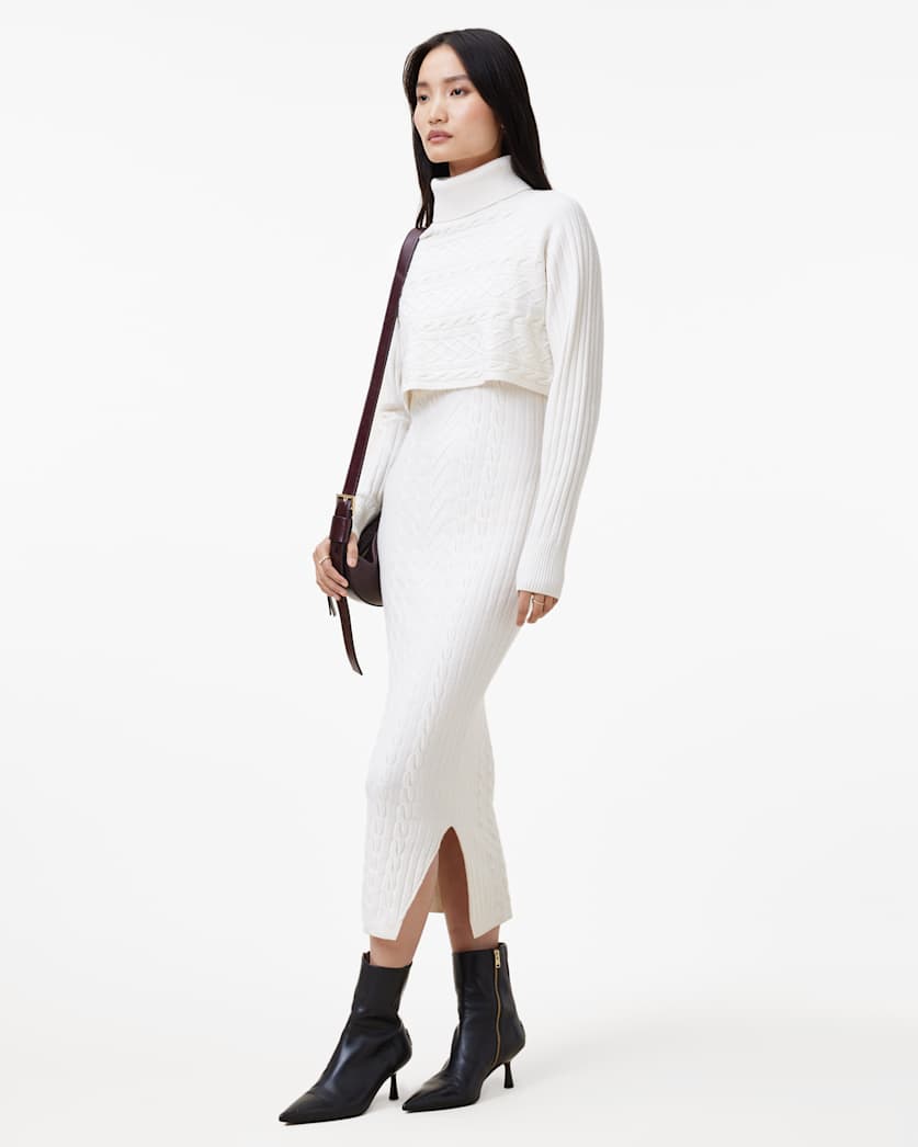 Muriel 2-In-1 Knitted Slim Midi Dress