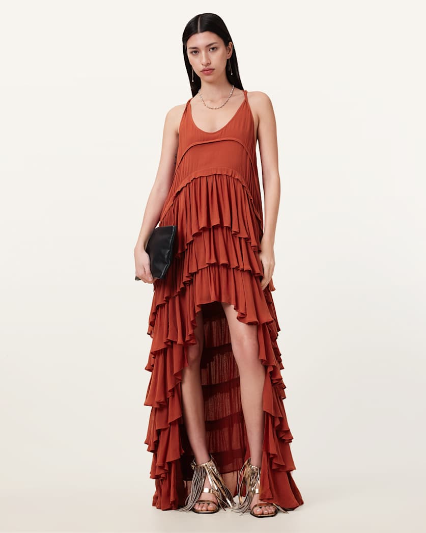 Cavarly Tiered Ruffle Maxi Dress