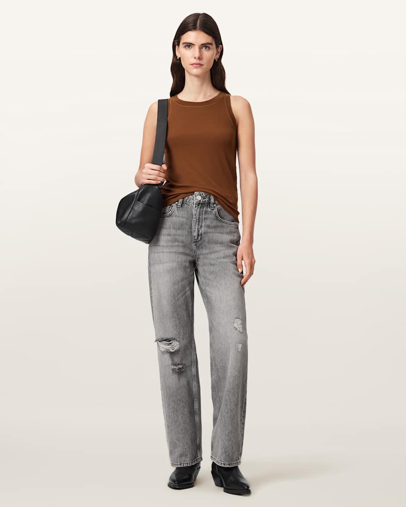 Rina Crew Neck Sleeveless Tank Top