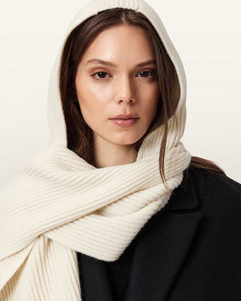 Wren Hooded Wool Scarf
