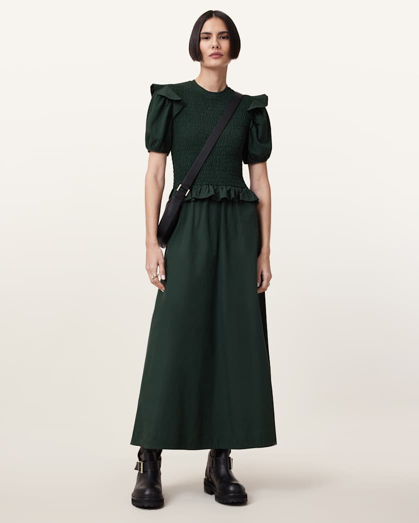 Ode Puff Sleeve Midi Dress