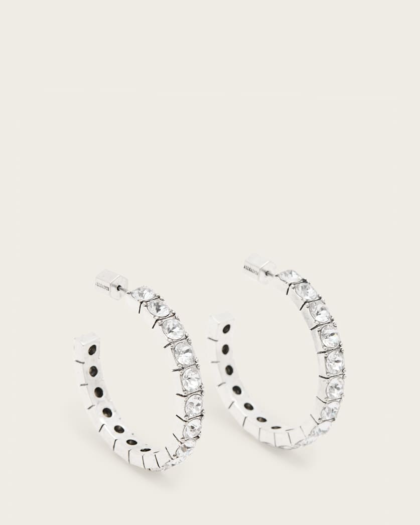 Gia Crystal Hoop Earrings