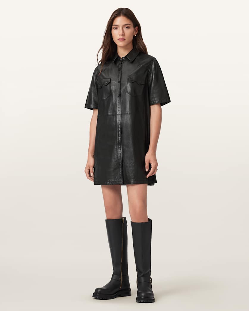 Rock Leather Mini Dress