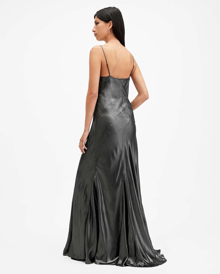 Lili Metallic Panelled Maxi Dress