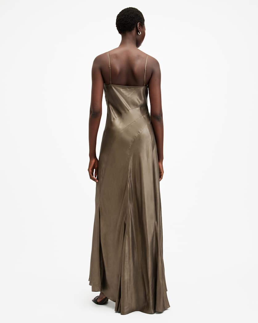 Lili Metallic Panelled Maxi Dress