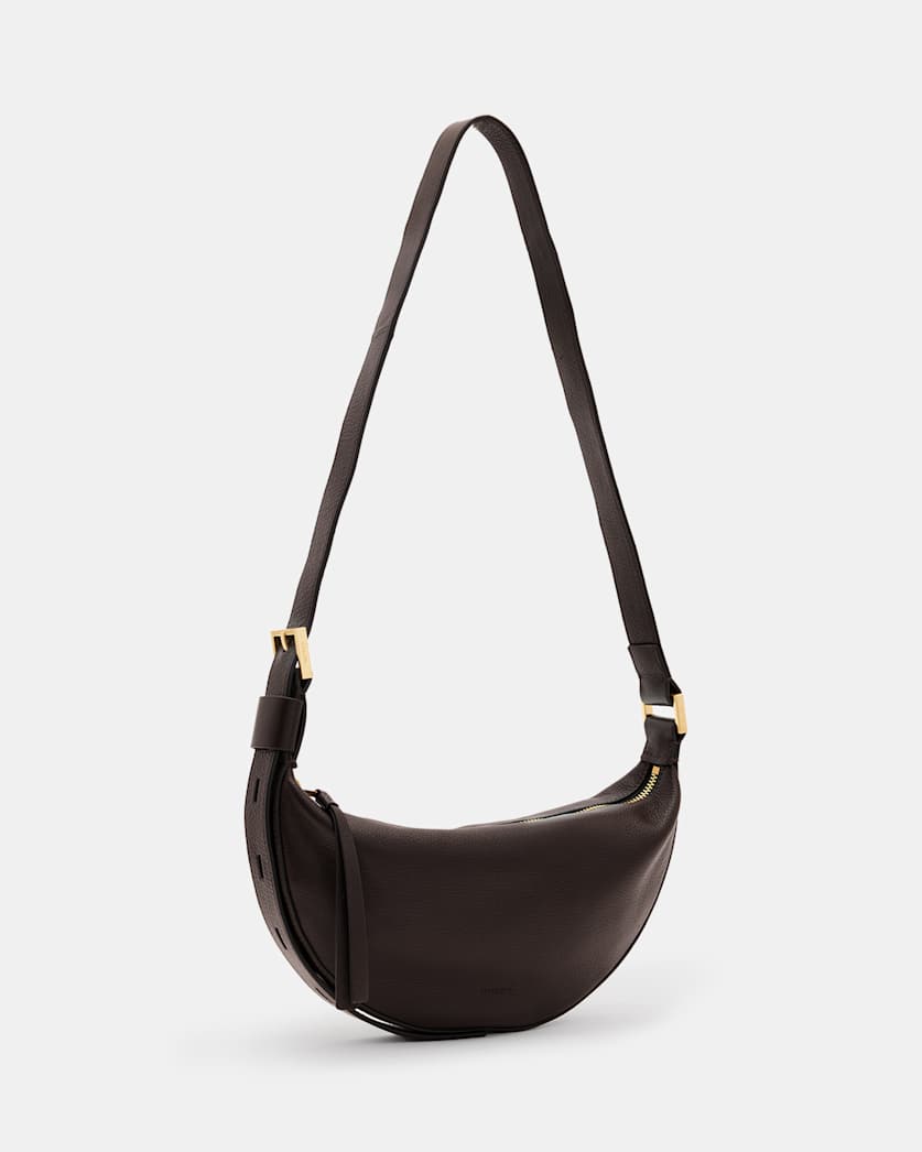 Half Moon Leather Crossbody Bag