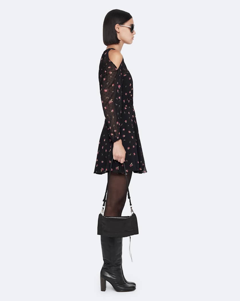 Split sleeve midi dress