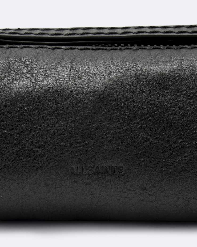 Pinked edge leather pencil case