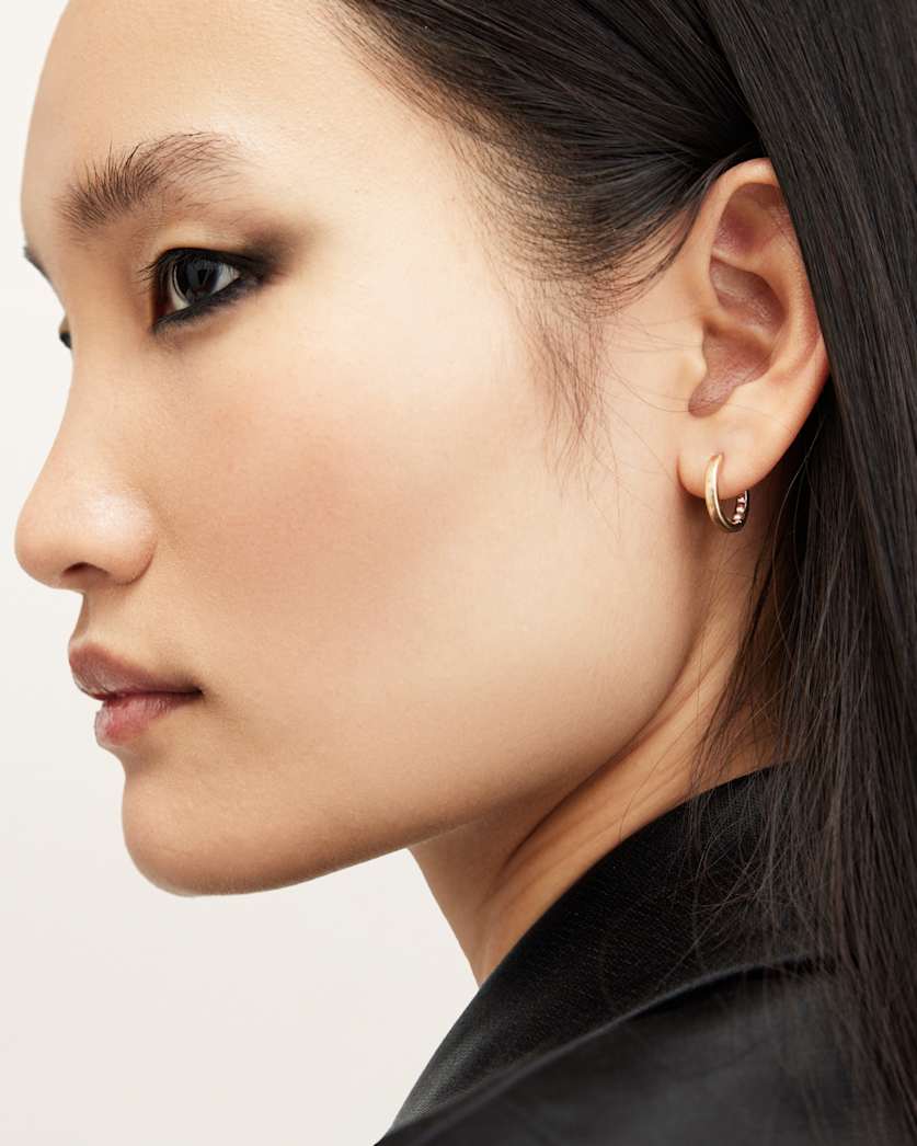 Pearl Beaded Hoop Earrings