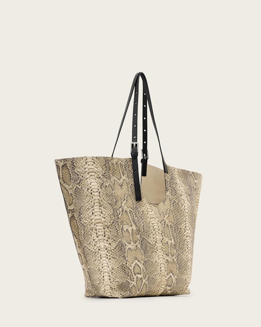 Ara Leather Snake Tote Bag