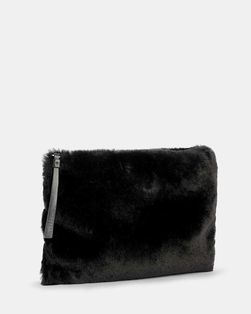 Bettina Shearling Clutch Bag
