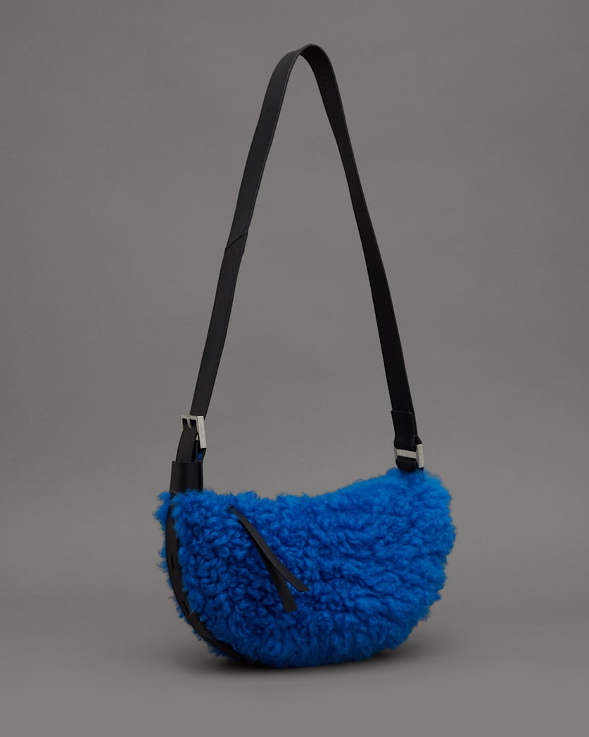Half Moon Shearling Crossbody Bag
