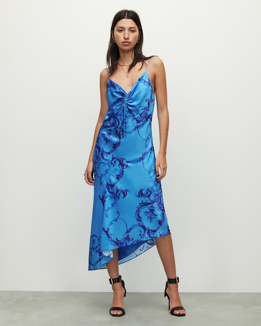 Alexia Isabella Silk Blend Midi Dress