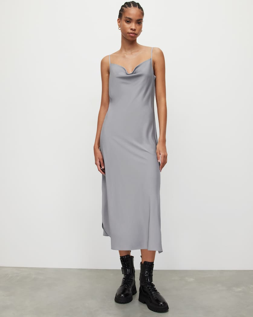 Hadley Cowl Neck Midi Slip Dress