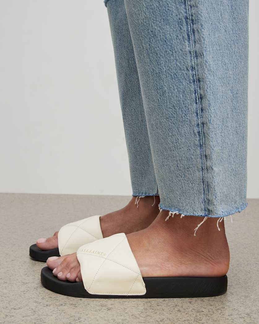 Bell Quilted Leather Sliders