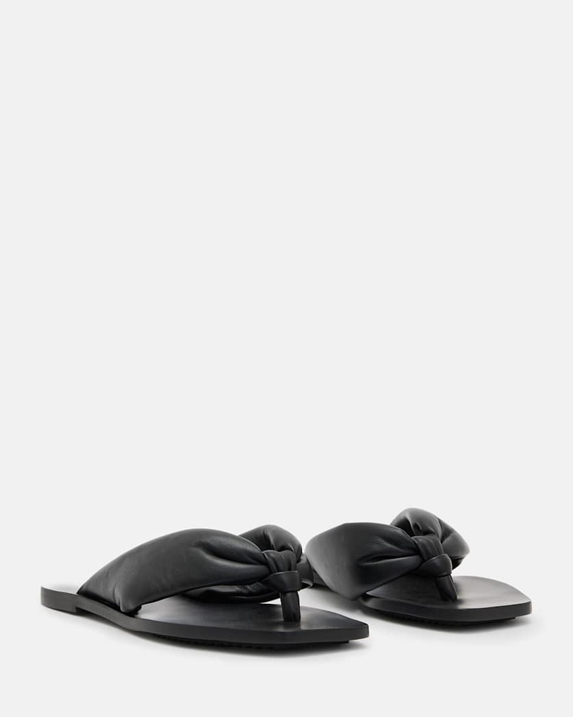 Loop Knotted Leather Sandals