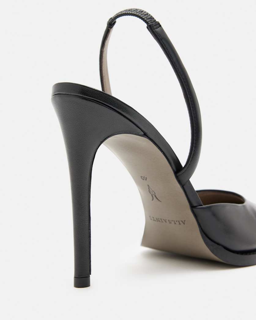Lily Leather Slingback Heels