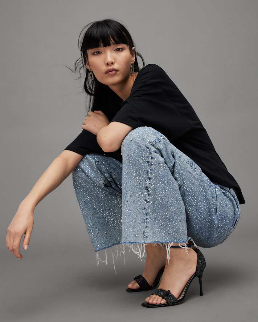 Betty Square Toe Leather Heeled Sandals