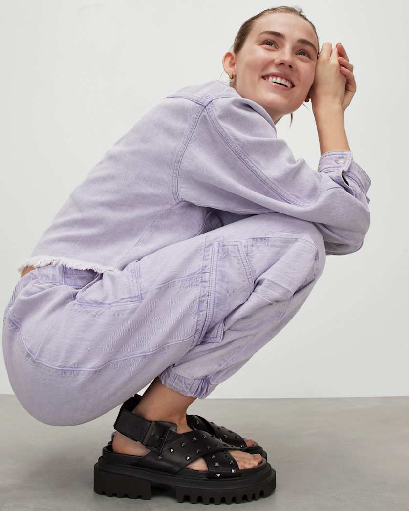 Cosmo Leather Studded Crossover Sandals