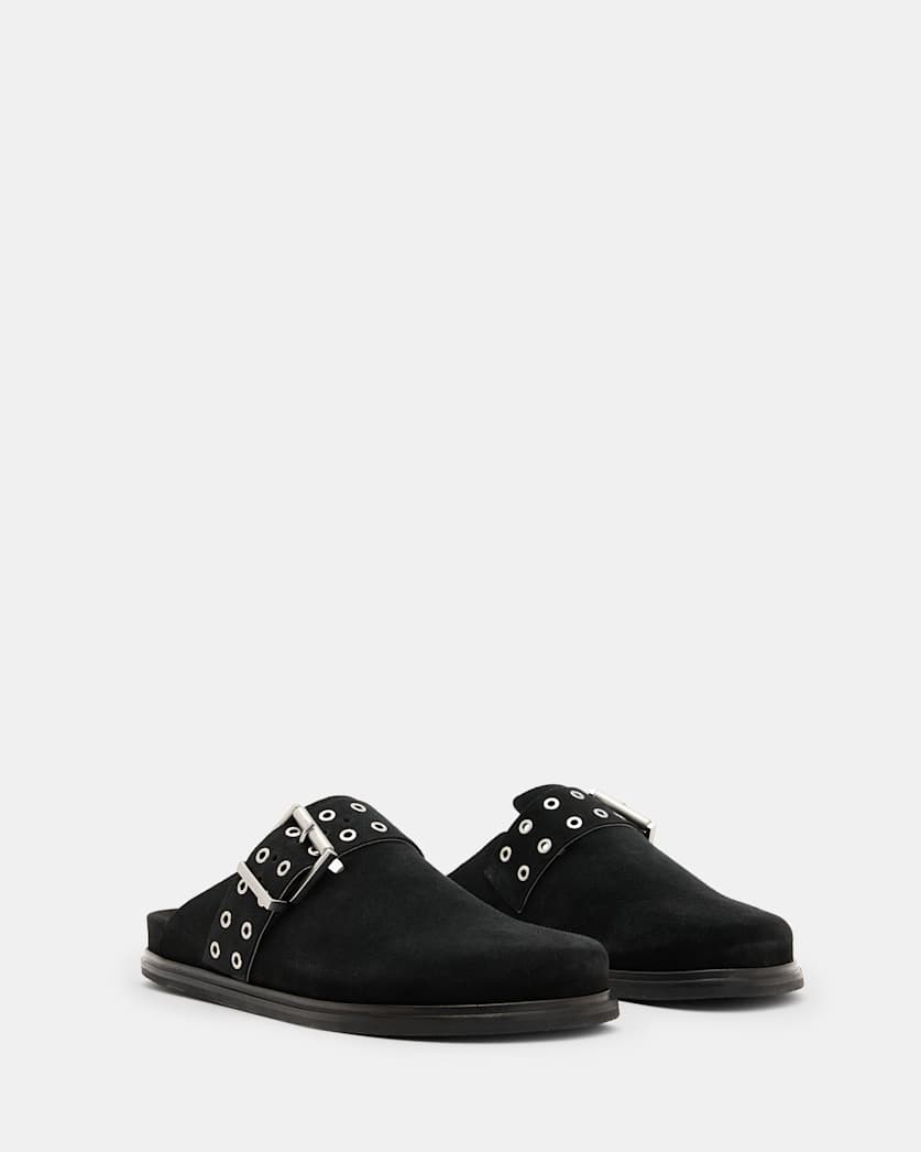 Juno Leather Eyelet Mule Shoe