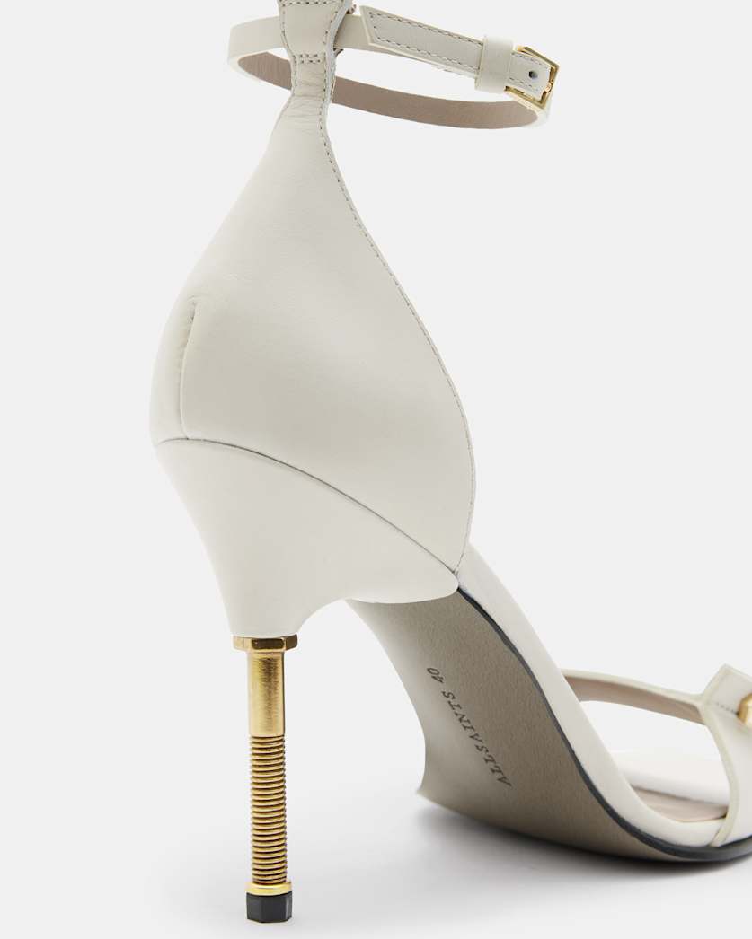 Betty Square Toe Leather Heeled Sandals