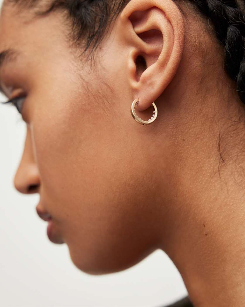 Pearl Beaded Hoop Earring Set