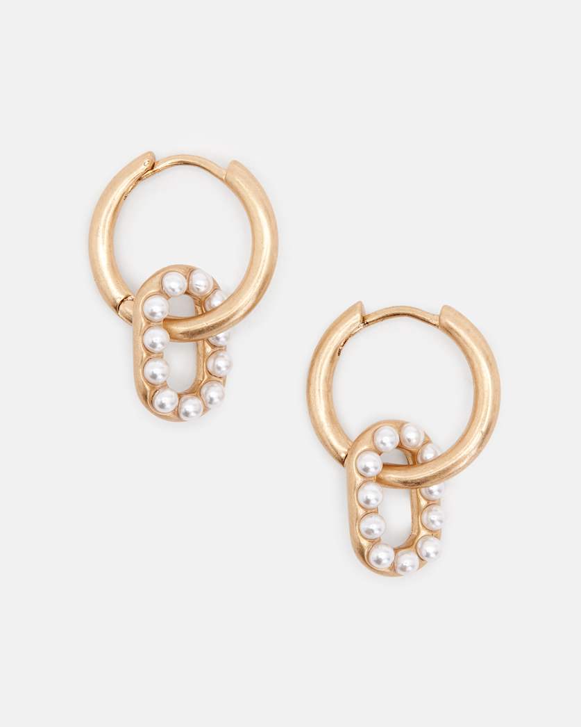 Vida Pearl Gold-Tone Hoop Earrings