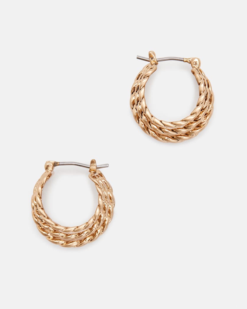 Triple Chain Hoop Earrings