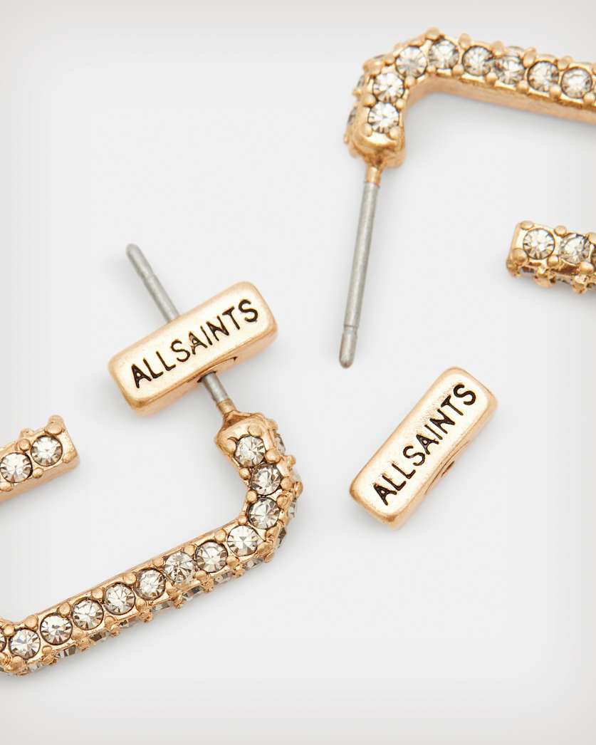 Dara Pave Gold-Tone Hoop Earrings