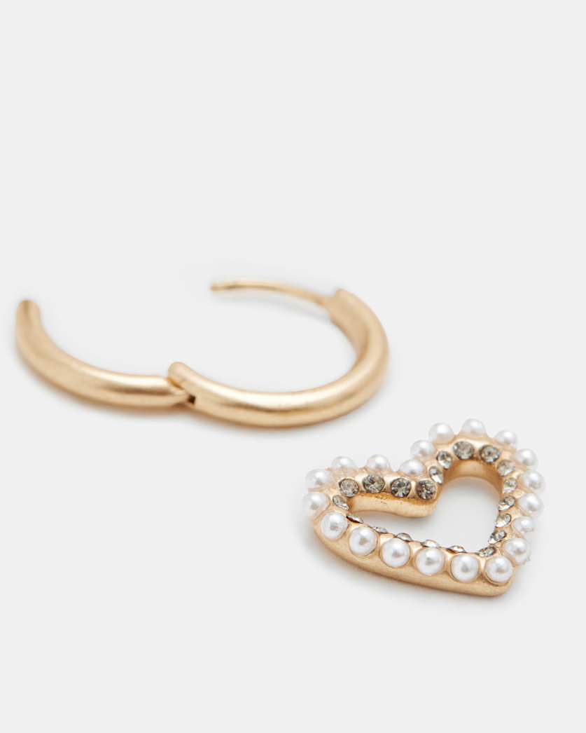 Vida Beaded Heart Hoop Earrings