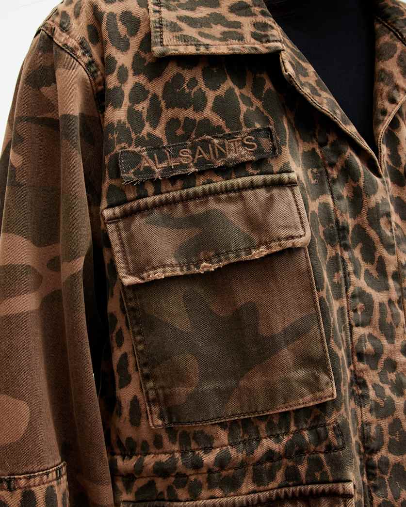 Finch Leopard Camouflage Print Jacket