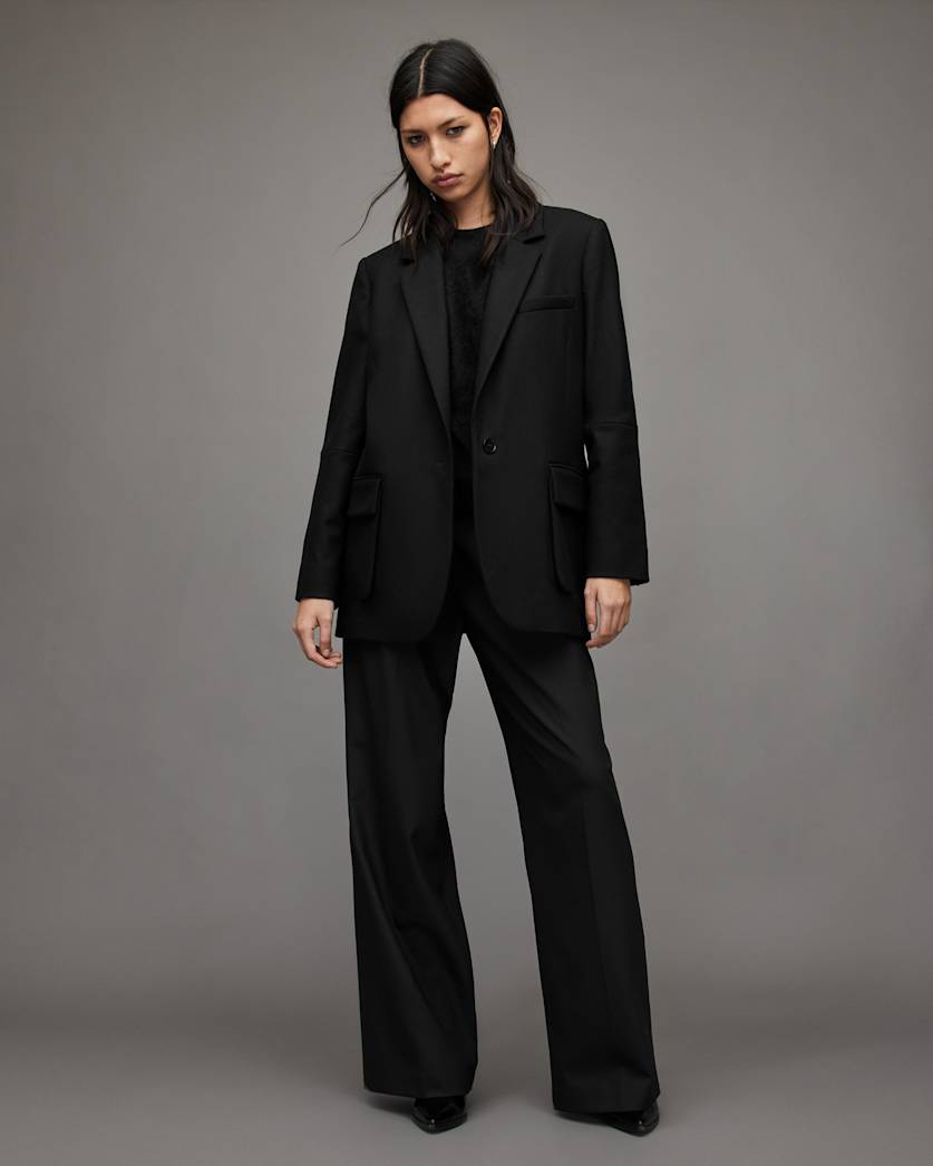 Jessa Wool Blend Blazer Jacket