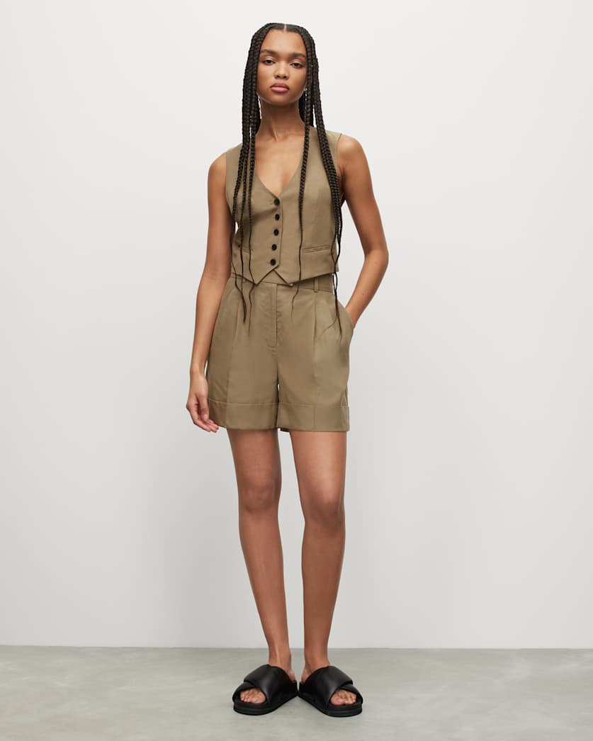 Deri Lyn Linen Blend Waistcoat