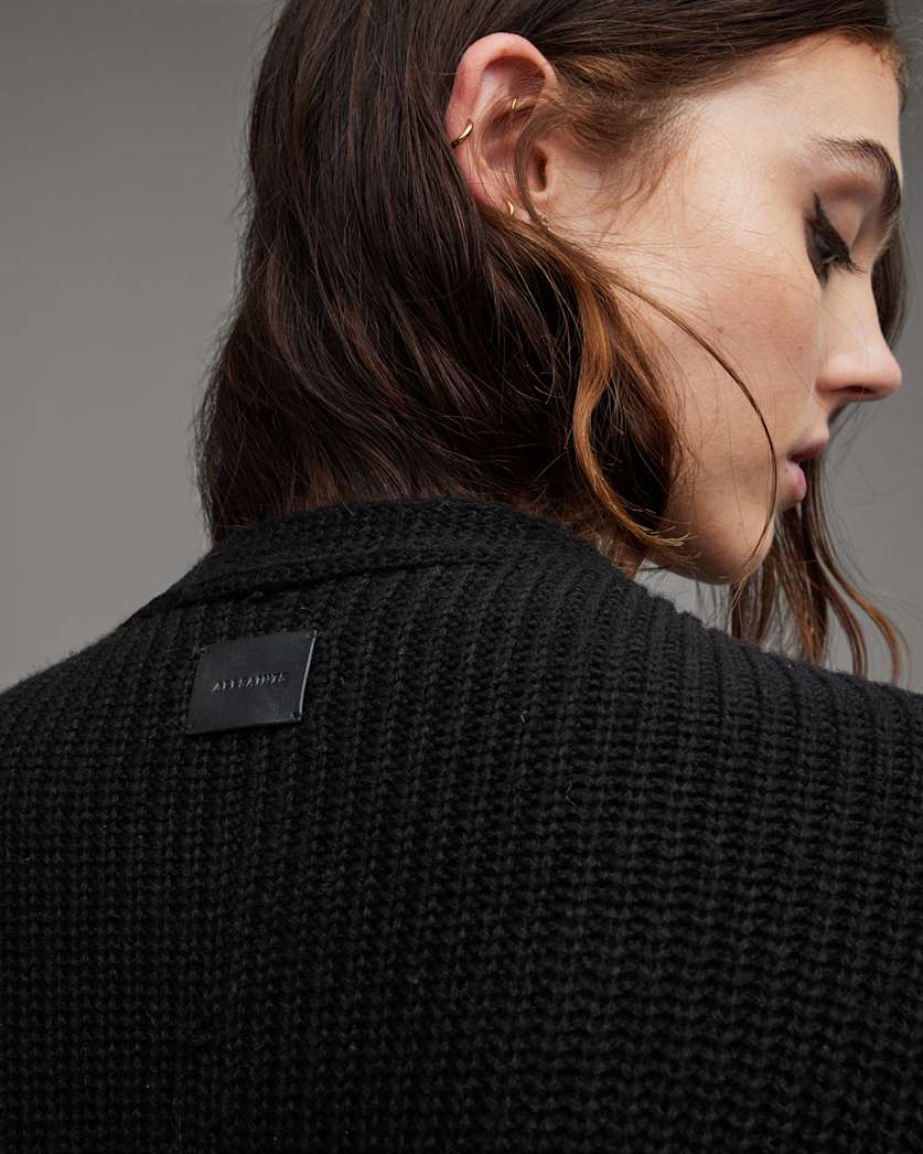 Farren Maxi Length Ribbed Ruana Scarf