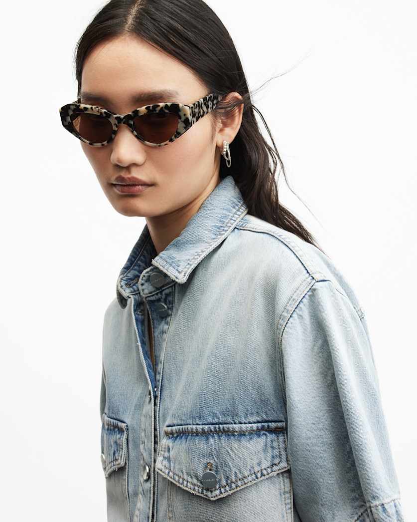 Calypso Bevelled Cat Eye Sunglasses