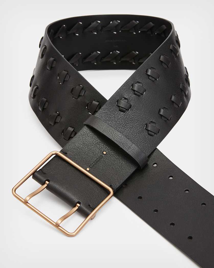 Julia Leather Knotted Wide Belt
