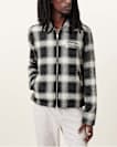 Ellis Checked Embroidered Zip Up Jacket
