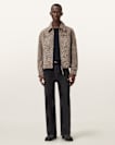 Dellcot Leopard Print Suede Jacket