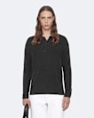 Raine Waffle-Knit Long-Sleeve Henley Top