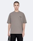 Flocked-logo oversized cotton T-shirt